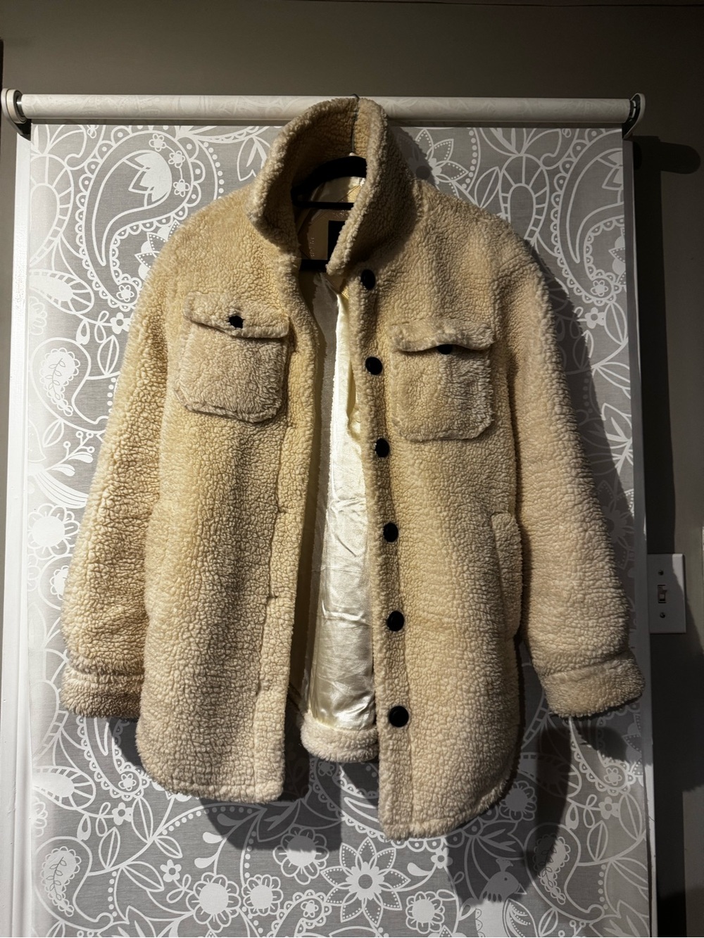 Steve Madden Cream Teddy Sherpa Jacket